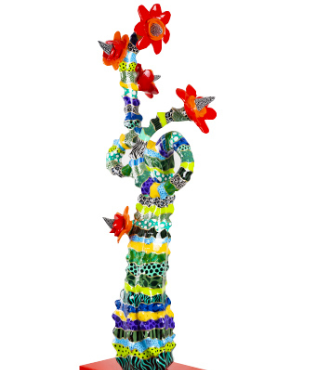 Cactus Folie à deux - 60 x 20 x 12 inch - Aluminium sculpture