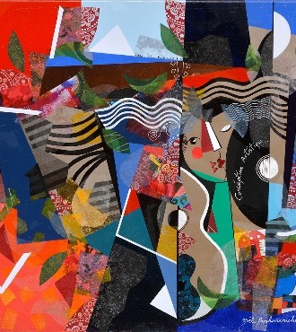 Conception artistique - 60 x 70 cm - Acrylique sur toile