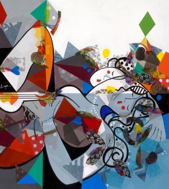 Flou Artistique - 39" x 31" - Lacquer on aluminium