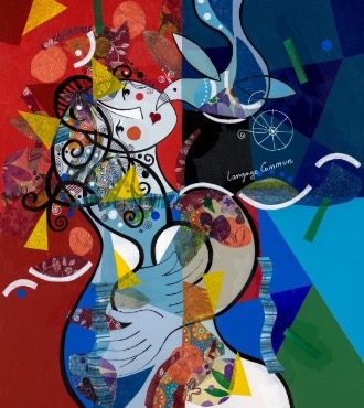 Langage commun - 39" x 31" - Lacquer on aluminium