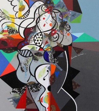 Lumière tamisée - 100 x 80 cm - Laque sur aluminium