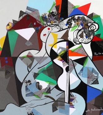 Plus loin que tes rêves - 39" x 31" - Lacquer on aluminium