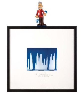 Out of the blue - 68 x 64 cm - Shadow Box