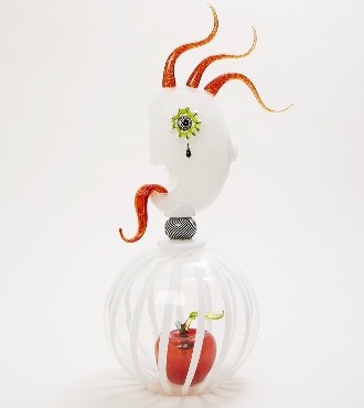 Le Gardien de la pomme - Glass sculpture - 24"