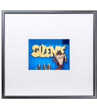 Silence is golden - 63 x 27 cm - Shadow Box