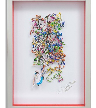 Homage to Jackson Pollock - 39 x 42 cm - papercut 3D