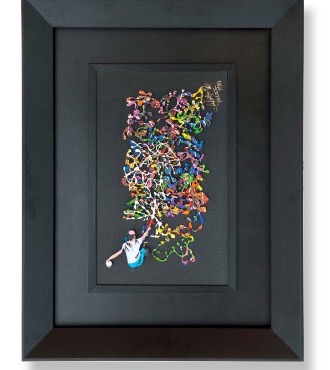 Homage to Jackson Pollock - 39 x 42 cm - papercut 3D