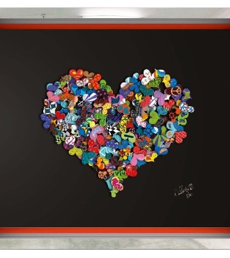 Look within your heart - 35 x 38 / 86 x 72 cm - papercut 3D