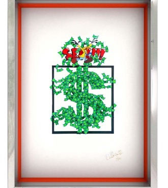 Thinking outside the box - Sell - 56 x 41 cm - papercut 3D