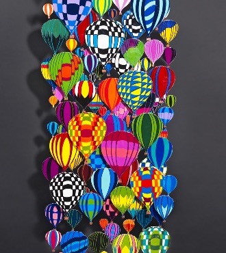 Love is in the air - 173 x 71 / 130 x 53 cm - Sculpture en métal 3D