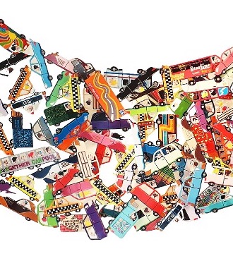 Rush Hour - 80 x 183 cm - Sculpture murale 3D en métal découpée au laser