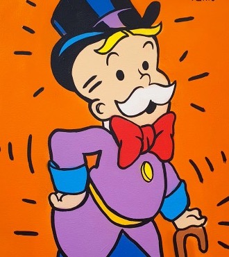 Mix-up character Hermes 8 - 91 x 61 cm - Technique mixte sur toile