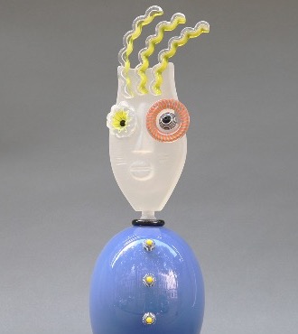 Blue Jazz - Glass sculpture - 18"