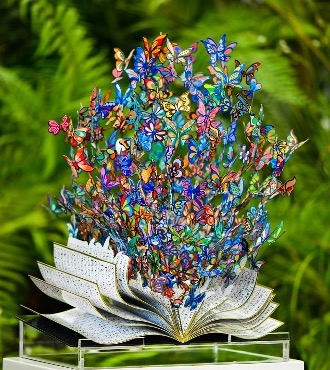 Book of life - 21" x 19" x 15,6" - Sculpture metal in 3D