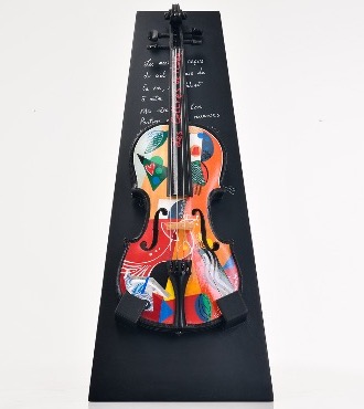Lettres de l'Eden - 29" x 11" inch - artwork on wood panel