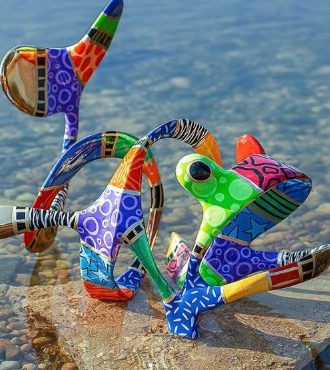 Spiral fish - 19 x 30 x 20 cm - Sculpture en bronze