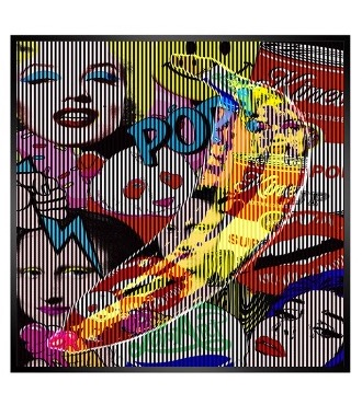 Bright Signs - Kinetic Pop art - 69 x 69 cm