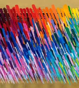 Notes Gold - 71" x 47" - Monotype