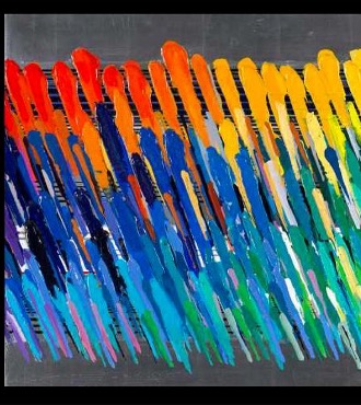 Notes Silver - Diptyque - 71" x 47" (x2) - Monotype