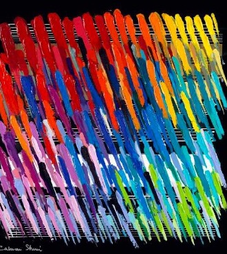 Notes Black - 39" x 39" - Monotype