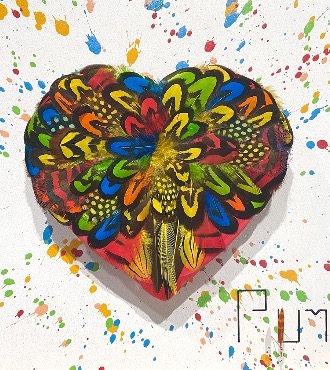 Pocket Love - 30 x 30 cm - Plumes et dessin