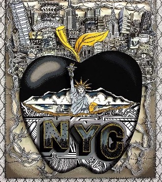 Tagging the big apple - 28 x 37 cm - Sérigraphie 3D