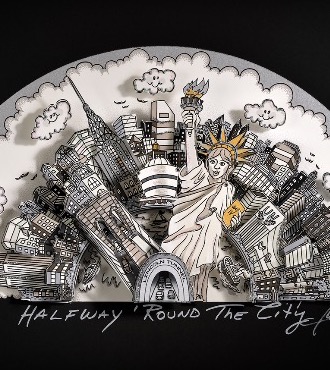 Halfway round the city - 29 x 15 cm - Sérigraphie 3D