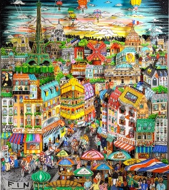 La magnificence de Paris - 40 x 59 cm - Sérigraphie 3D