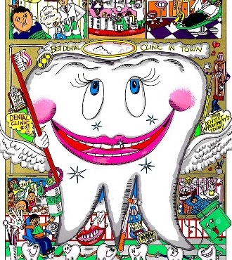 May your pearly whites shine so bright - 24 x 35,5 cm - Sérigraphie 3D