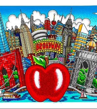 Big apple blue skies - 29 x 13 cm - Sérigraphie 3D
