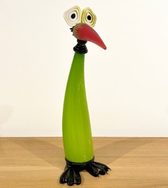 Pingouin - Sculpture en verre - 55 x 30 cm