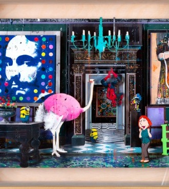 Icons will discuss - 108 x 143 cm - Mixed media retouched