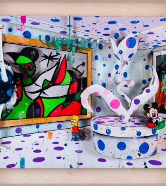 Never Ending Party - 75 x 56 cm - Mixed media retouched