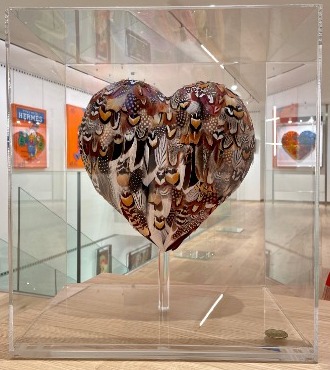 3D Heart - 30 x 30 cm - Plumes et dessin