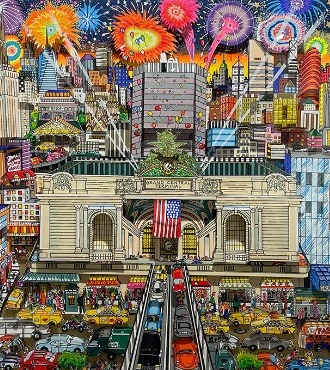 NYC grand célébration - 74 x 51 cm - Sérigraphie 3D