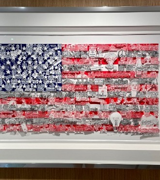 Historically ... Our American Flag - 36" x 19,5" - Serigraphy 3D