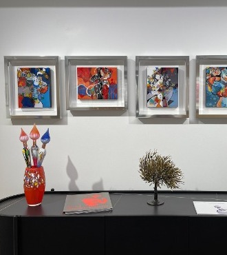 Laques - 39" x 31,2" or 9,3" x 11,7" – Lacquer on aluminium