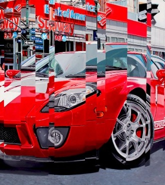 Ford GT - 130 x 90 cm - Peinture sur toile