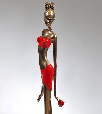 Iness - 104 cm - Sculpture en bronze