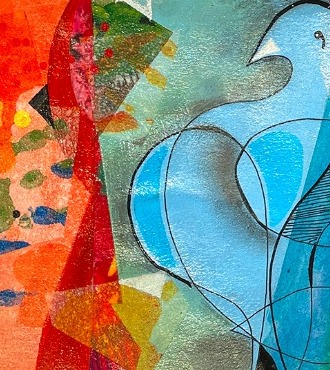 SOLD OUT - Carnet de voyage - 18" x 6" - Mix media
