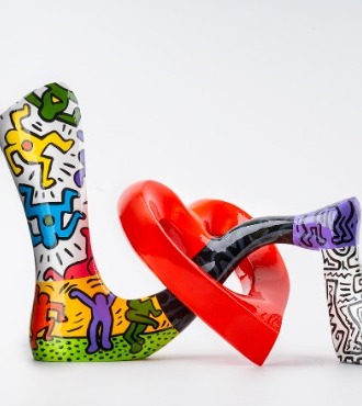 I love Keith Haring - 52 cm - free standing sculpture