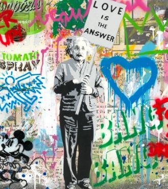 Einstein - 61 x 91 cm - Technique mixte