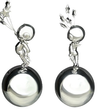 Orchestra Stars - Sculpture en inox poli miroir - 100 cm / 90 cm