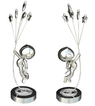 Sky Stars - Sculpture en inox poli miroir - 90 cm