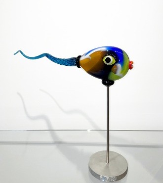 SOLD OUT - Caraïbes multicolore - Glass sculpture - 17" x 21"