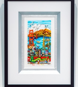 High Over San Fransisco - 6,5" x 12,5" - Serigraphy 3D