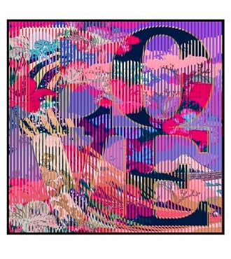 Sakura Love - Kinetic Pop art - 90 x 90 cm