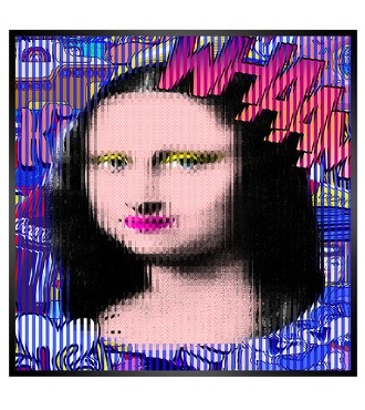Joconde floue - Kinetic Pop art - 69 x 69 cm