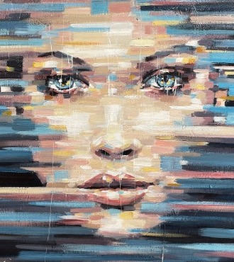 Sarah - 70 x 70 cm - Acrylique sur toile
