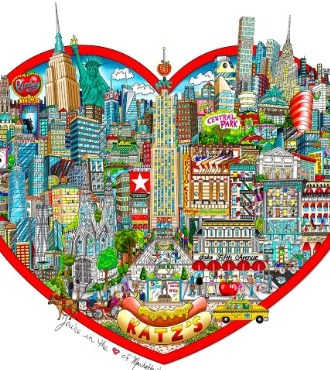 You're in the heart of Manhattan - 40 x 36 cm - Sérigraphie 3D